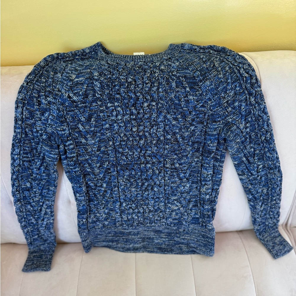 Blue Cable Knit Sweater